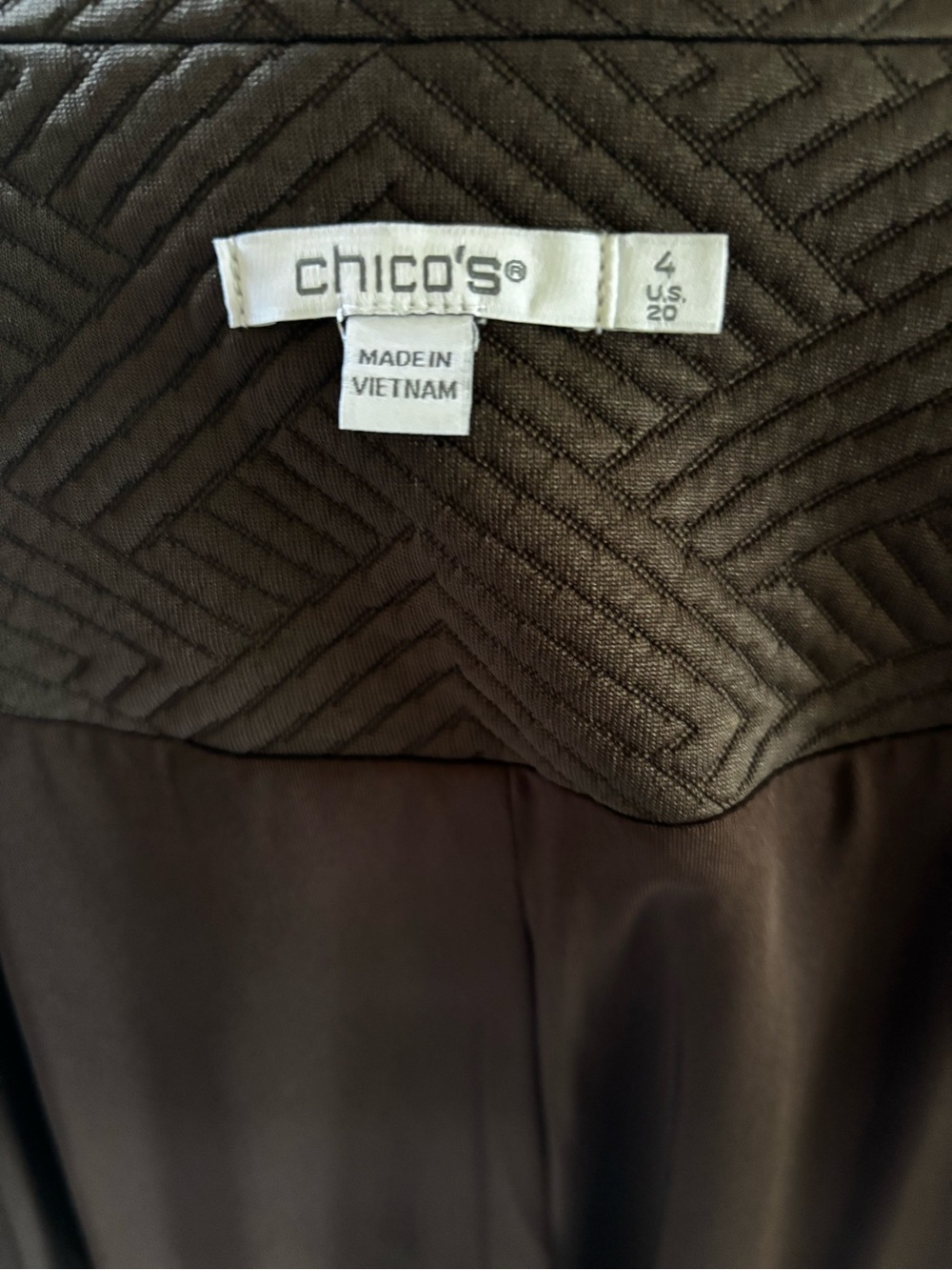 *NEW* Chico’s Textured Knit Long Sleeve Topper - Cocoa Bean - Size 20 - Picture 5 of 7